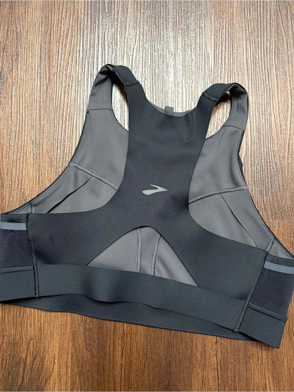 Brooks 3 Pocket Black High-Impact Racerback Sports Bra- Activewear